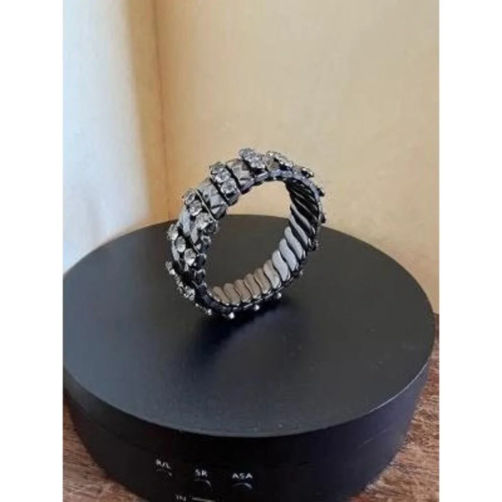 Vintage 3 Tier Expandable Rhinestone Bracelet